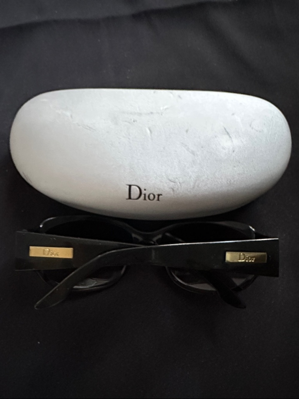 Dior EUC sunglasses. Black frame and lenses. Celebrity 2 line with case - Picture 2 of 8